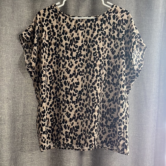 Tan and leopard print blouse - Picture 3 of 3